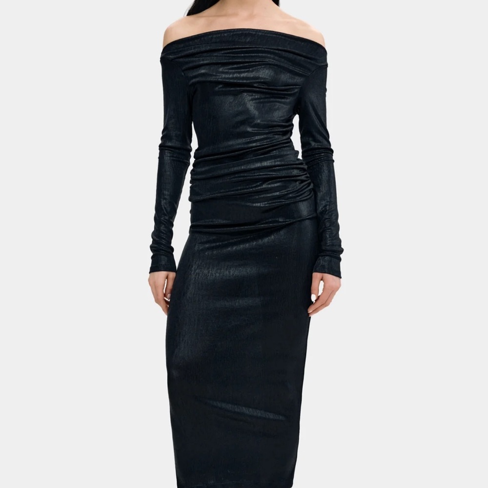 Marcella NYC Cooper Metallic Dress